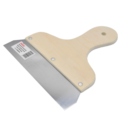 Spatula ULC lama inox latime 200mm grosime 0.5mm cu maner lemn