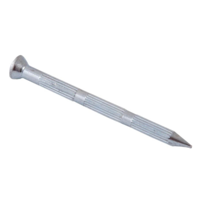 Cuie striate cap inecat D-3.5mm L-50mm pentru beton/zidarie cutie 1kg 280 bucati zincat alb