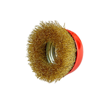 Perie sarma oala INTENSIV D-80mm M14 grosime fir 0.3mm g-22mm despletit din otel alamit