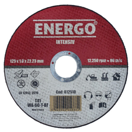 Disc abraziv taiere INTENSIV 125×22.2×1.0mm WA60T tip-41 inox otel ZZ
