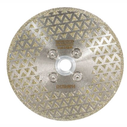 Disc diamantat taiere/slefuire CERAMIC TURBO 125mm M14 sector diamante lipite electroplacare marmura fibra-sticla/rasina ceramica-dura