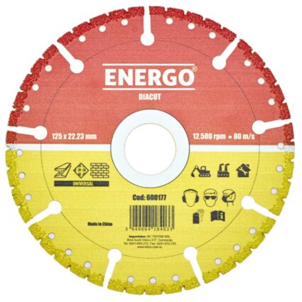 Disc diamantat taiere DIACUT 125×22.2mm sector diamante lipite electroplacare universal