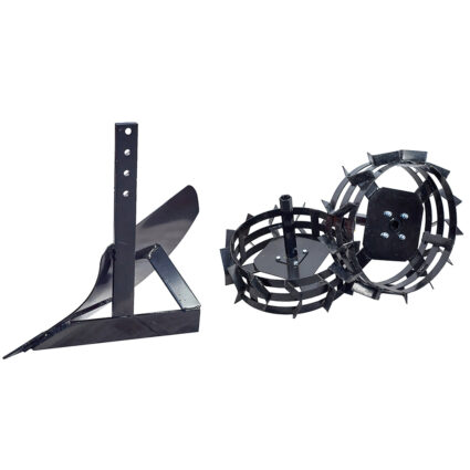 Pachet 1 cu accesorii motosapa (roti metalice 3.50 – 6 cu ax hexagonal inclus set 2 bucati plug arat pentru motosapa)