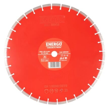 Disc diamantat taiere CONCRETE FRESH 450×25.4mm A20 sector cu pastile beton-proaspat