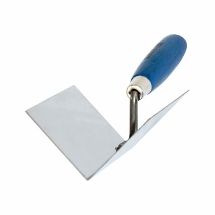 Mistrie lama inox ULC 120x100mm grosime 0.7mm cu maner lemn pentru finisare colt interior