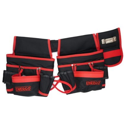Centura scule dubla BUILDER cu 6 buzunare din poliester pentru tamplarie