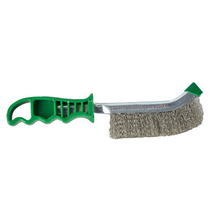 Perie sarma manuala INTENSIV 1 rand L-265mm grosime fir-0.3mm inox despletita maner plastic verde