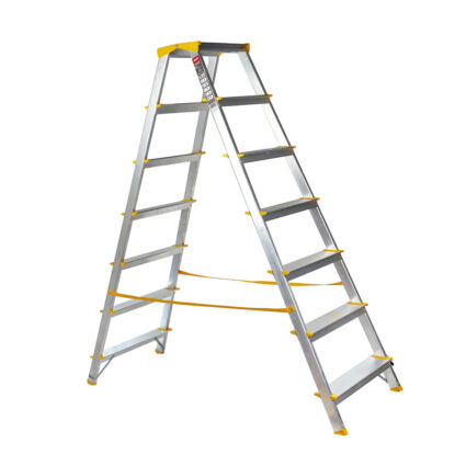 Scara dubla cu trepte pe ambele parti 2×8 trepte Hmax-1.66m din aluminiu