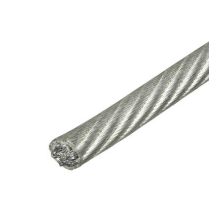 Cablu zincat plastifiat (sufa) D-5 mm cu exterior 6.5 mm rola 100 m