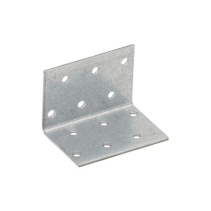 Coltar perforat KM2 pentru lemn 40x40mm latime 60mm grosime 2.0mm otel zincat alb