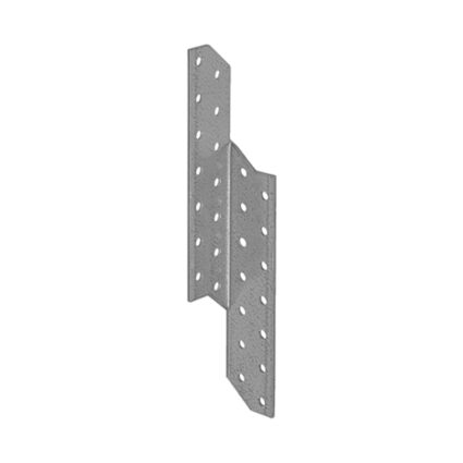 Coltar perforat LK4 imbinare in cruce pentru lemn 210x32mm latime 32mm grosime 2.0mm stanga otel zincat alb