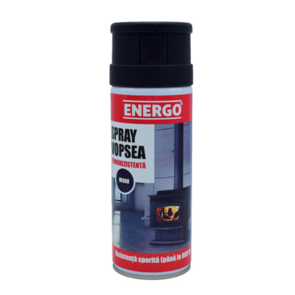 Spray vopsea EXPERT termorezistenta 600 grade negru volum 400ml