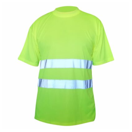 Tricou clasic VISIBILITY marimea L galben reflectorizant poliester