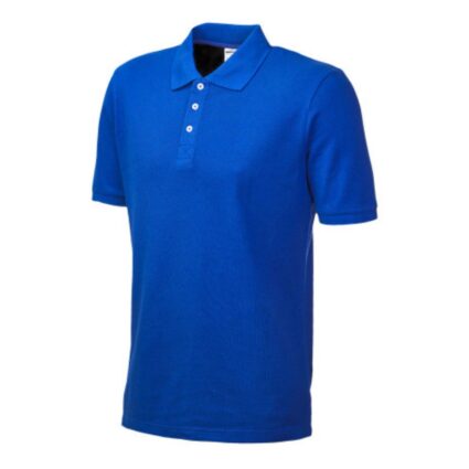 Tricou polo CONFORT marimea L albastru electric bumbac 190g/mp