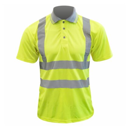 Tricou polo VISIBILITY marimea L galben reflectorizant poliester