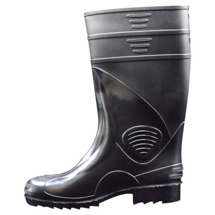Cizme lucru FARMER marimea 42 categoria OB SRA din PVC L-38cm fara bombeu negre