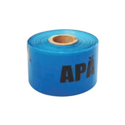 Banda avertizare neadeziva PIPE ALERT polietilena albastra latime 100mm L-250m cu fir inox pentru avertizare conducte apa