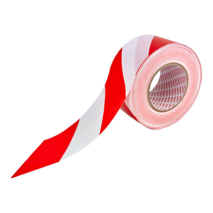 Banda avertizare neadeziva ALERT polietilena alb/rosu latime 70mm L-200m g-0.05mm pentru delimitare zone de lucru
