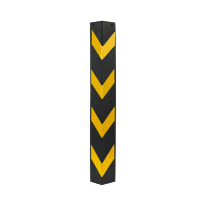 Coltar cauciuc protectie perete la parcare negru/galben 80X10 cm