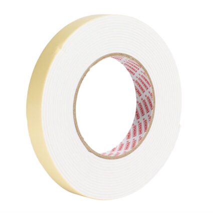 Banda dublu adeziva buretata PROFIXX alba latime 19mm L-5m g-2mm pentru fixari universale
