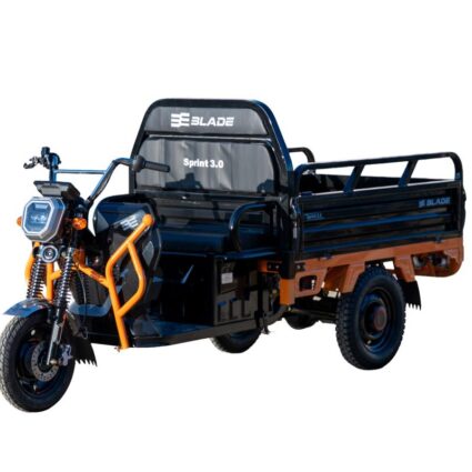TRICICLU CARGO 2000W – SPRINT 3.0 – NEGRU + PORTOCALIU – BLADE