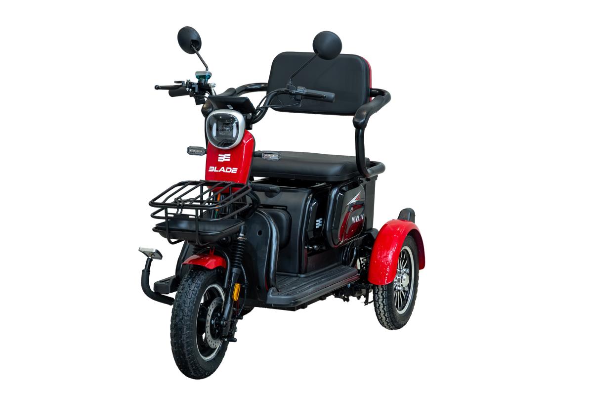 TRICICLU PERSOANE 1200W - VIVA 14 - ROSU+NEGRU - BLADE