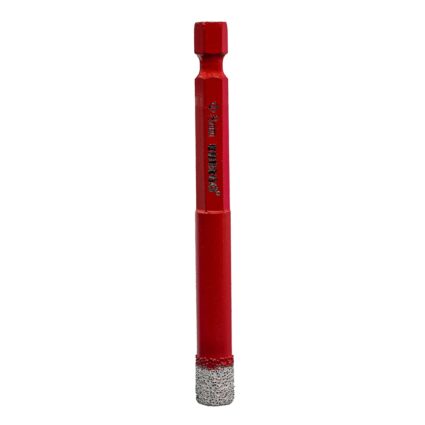 Carota diamantata HEXDRILL D-8mm L-40mm prindere hexagonala 1/4″ gaurire uscata pentru gresie/faianta/granit/marmura