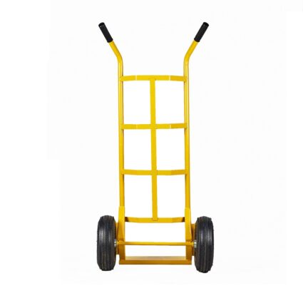 Carucior cu platforma fixa capacitate 150 kg cu roti pneumatice pentru transport butelii si materiale de constructii