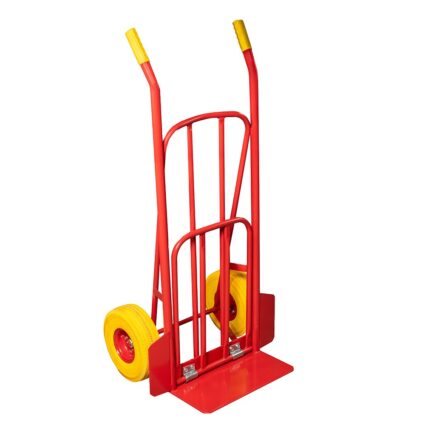 Carucior cu platforma rabatabila 510×345 mm CT180 capacitate 180 kg cu roti pline poliuretan pentru transport material