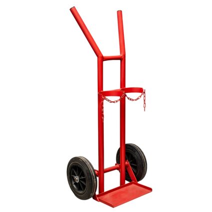 Carucior transport cu platforma pentru 2 butelii gaze tehnice de capacitate 10-20L incarcare max 100kg