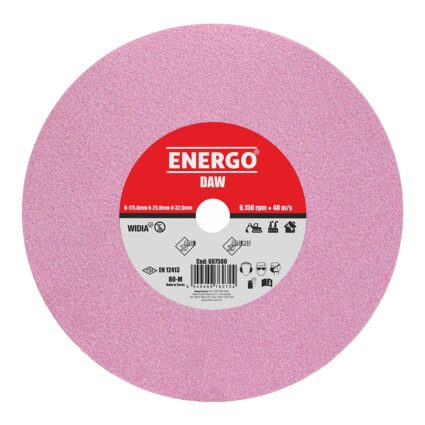 Disc abraziv slefuire polizor de banc DAW widia D-175mm h-25mm d-32mm AR-80-M roz otel HSS otel normal ?