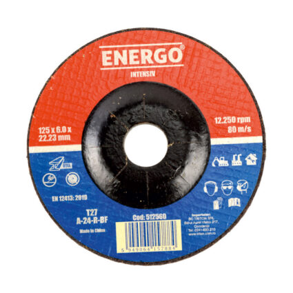 DISC ABRAZIV POLIZARE POLIZOR UNGHIULAR DPE INTENSIV 125X22.2MM 6.0MM OTEL A-24-RBF