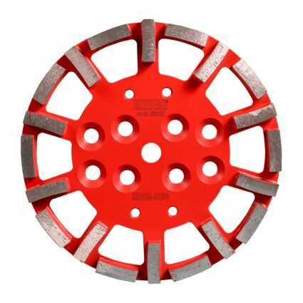 Disc diamantat slefuire MASTER GRINDER tip oala D-250mm granulatie 30 prindere specifica segment standard uz umed pentru beton