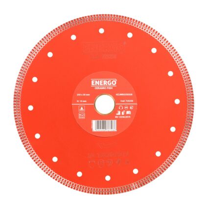 Disc diamantat taiere CERAMIC FISH 5S 250X30.0mm (25,4 mm) PT sector continuu – amprentat gresie/faianta-portelan ceramica-dura