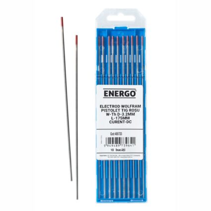 Electrod wolfram pistolet TIG WT D-3.2mm L-175mm rosu curent DC pentru otel