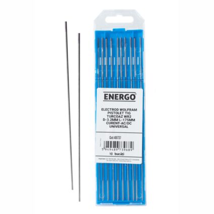 Electrod wolfram pistolet TIG WR D-3.2mm L-175mm turquoise curent AC/DC pentru otel/aluminiu/inox/cupru/magneziu