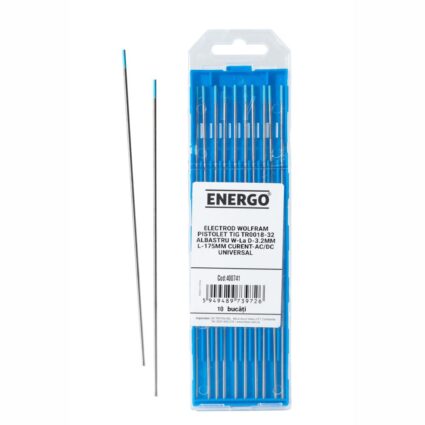 Electrod wolfram pistolet TIG WL D-3.2mm L-175mm albastru curent AC/DC pentru otel/aluminiu/cupru/magneziu