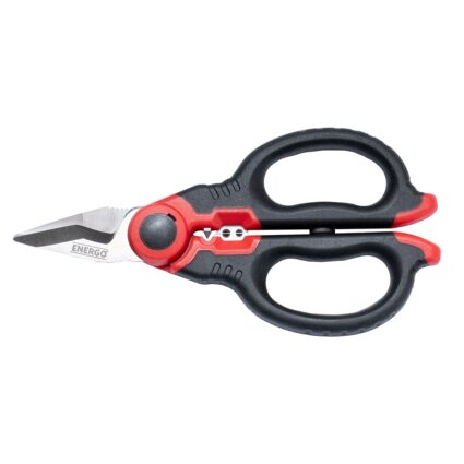 Foarfeca electrician L-160 mm cu functie sertizare/dezizolare maner bimaterial ENERGO