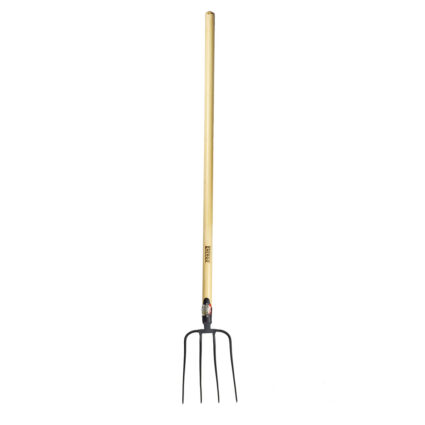 Furca FO-3191 din otel cu 4 dinti si coada lacuita din lemn dur