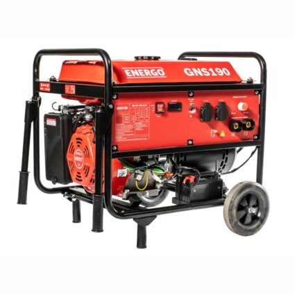 Generator portabil sudura GNS190 cadru deschis Pmax 3.5kW/230V randament 190A/60% benzina R420D start electric