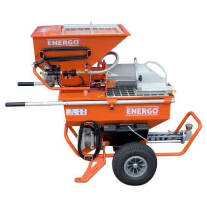 Masina aplicare material airless ATIC-JM100 cu mixer debit 6 L/min P-110 bari capacitate 60 L 2.95 kW 230 V cu accesorii ENERGO