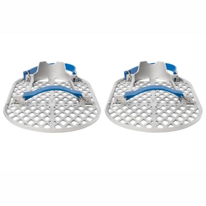 Papuci cu talpa tip sita din aluminiu 195x335mm pentru sapa beton uscata/finisare podele