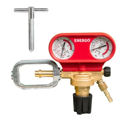Reductor presiune acetilena 5312SV intrare 25 bari iesire 1.5 bari conexiune intrare Yoke iesire G3/8″ LH