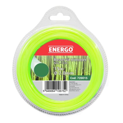 Rezerva trimmer NYL-TEH nylon D-2.0mm L-15m verde profil-rotund