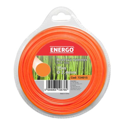 Rezerva trimmer NYL-TEH nylon D-2.4mm L-15m portocalie profil-rotund