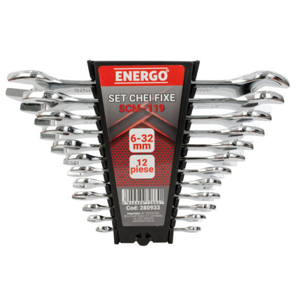 Set chei fixe duble SCM-119 hexagon 6-32 mm 12 piese