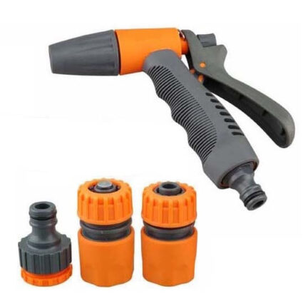 Set pistol pentru udat ajustabil+conectori furtun (plastic) – GOSPOPRO