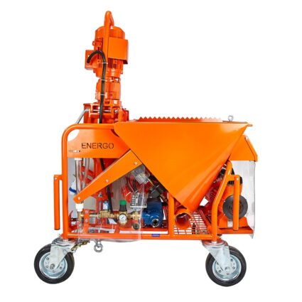 Masina de tencuit E3 debit material 20 L/min P-40 bari capacitate 130 L 4.3 kW 230 V cu accesorii ENERGO