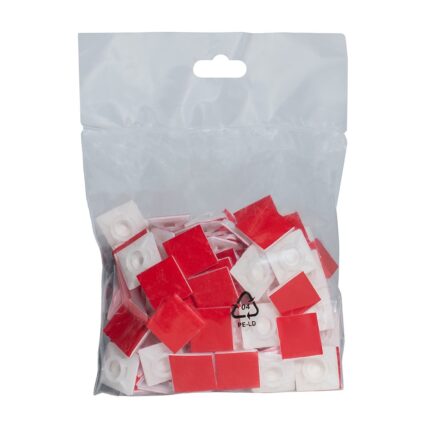 Suport adeziv 28x28mm pentru coliere cabluri tip fasete set 100 bucati