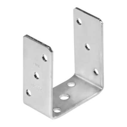 Suport pentru stalp lemn PSO100 latime 101 mm h-120 mm g-2 mm otel zincat alb